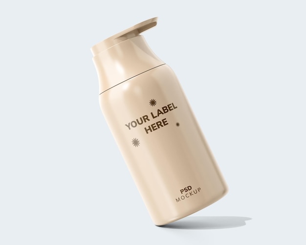 PSD cosmetic shampoo bottle mockup