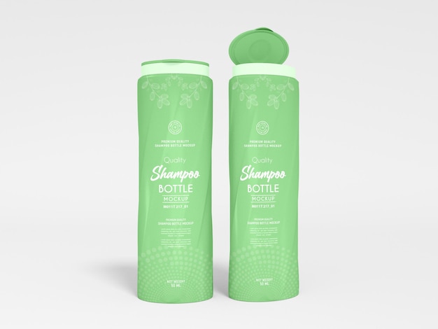 PSD mockup di imballaggio per bottiglia di shampoo cosmetico