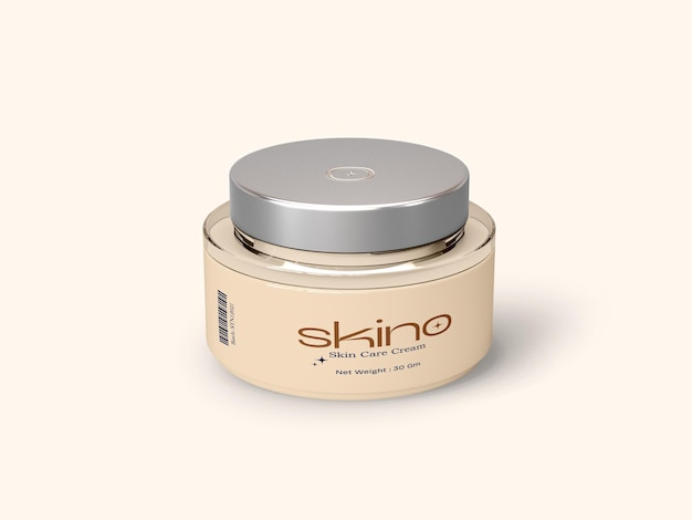 PSD cosmetic skincare cream container mockup