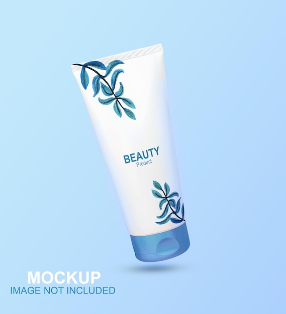 Cosmetic and skincare tube packaging mockup