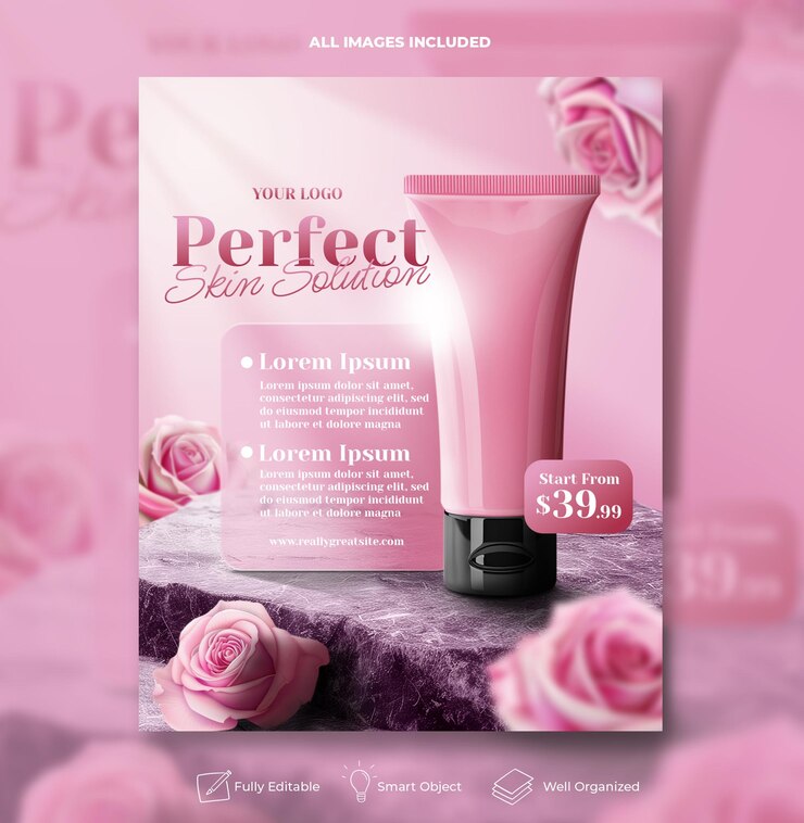 cosmetic social media banner template