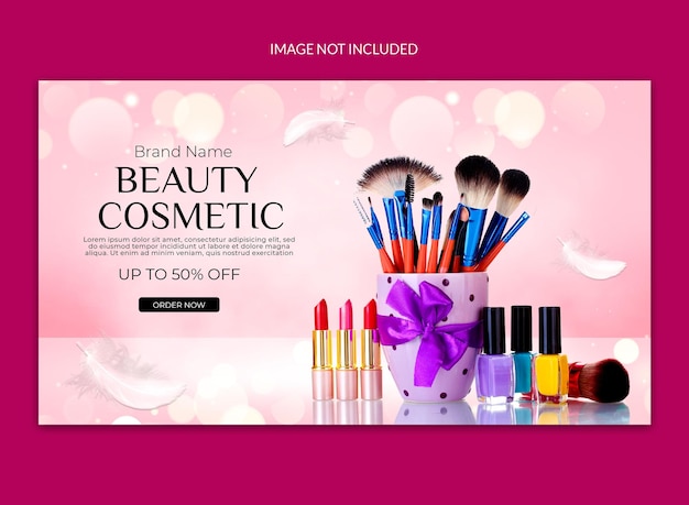 PSD cosmetic social media post web banner design