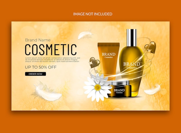 PSD cosmetic social media web banner.