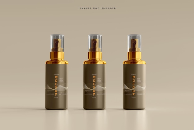 PSD cosmetic spray bottle mockup