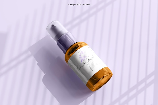 Cosmetic spray bottle mockup