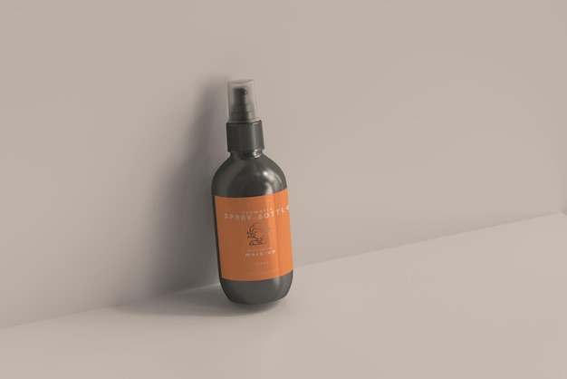 Cosmetic spray bottle mockup