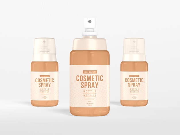 PSD cosmetic spray bottle  mockup