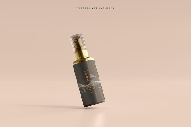 PSD cosmetic spray bottle mockup