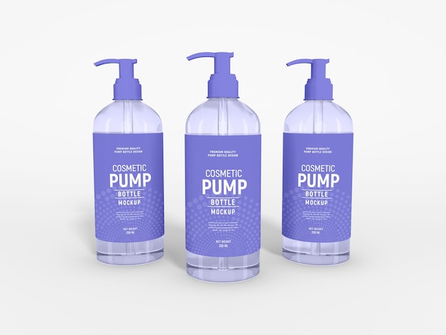 Cosmetic spray bottle packaging mockup