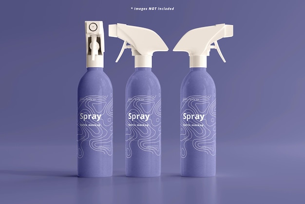 Mockup di flaconi spray cosmetici