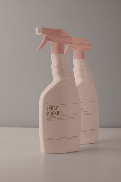 PSD mockup di design spray cosmetico