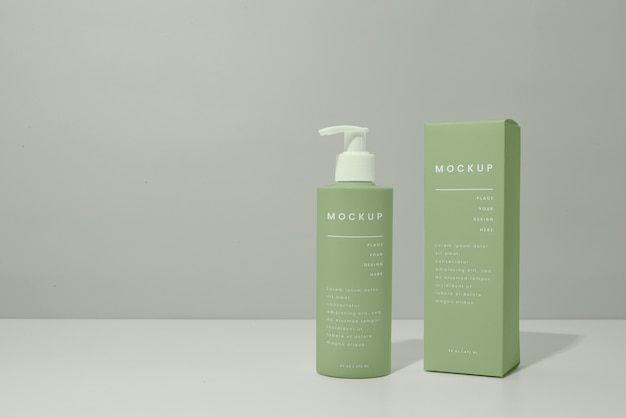 PSD mockup di design spray cosmetico