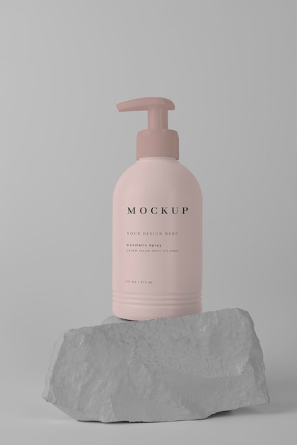 Cosmetic spray design mockup