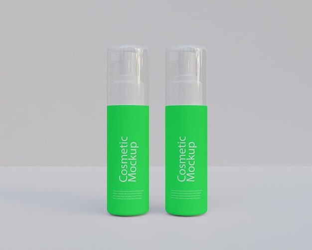 Mockup di profumo spray cosmetico