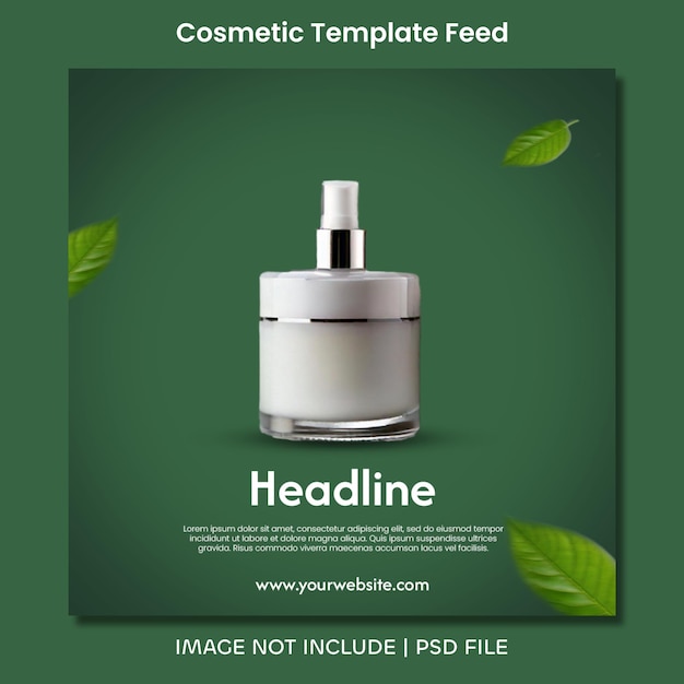 cosmetic template feed instagram