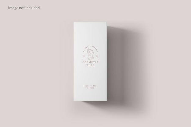 Mockup di imballaggio per scatole di tubi cosmetici