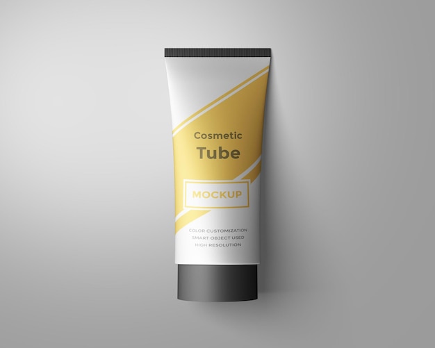 Cosmetic tube mockup design isolated