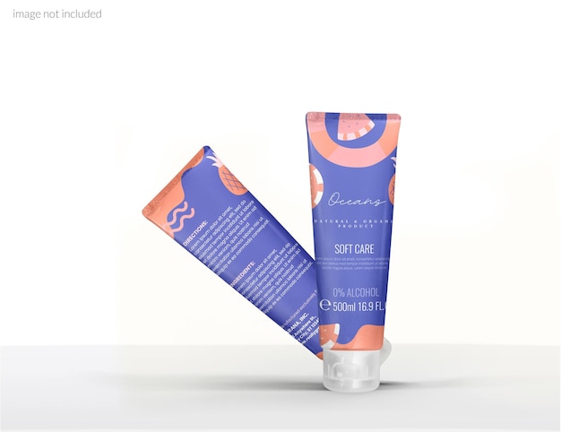 PSD mockup di tubo cosmetico