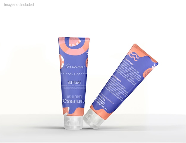 PSD mockup di tubo cosmetico