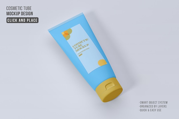 PSD cosmetic tube mockup