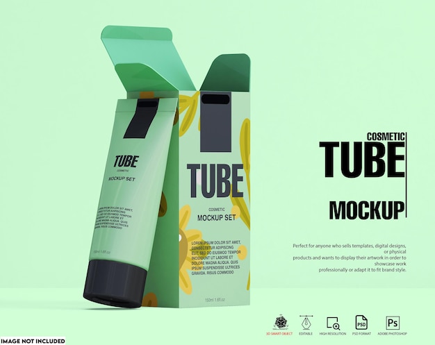 Mockup di tubo cosmetico