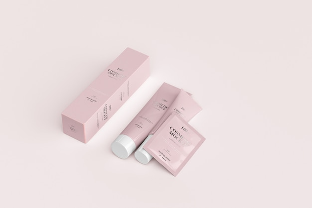 Mockup di tubi cosmetici