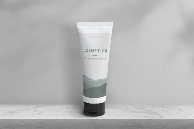 cosmetic tube product mockup psd beauty packaging