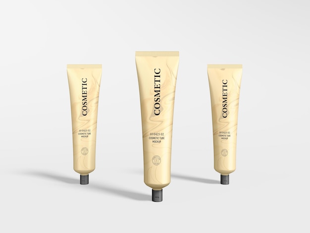 Tubo cosmetico con mockup di marchio della scatola