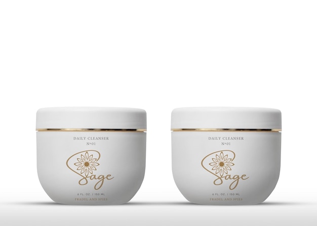 Cosmetica creme jar mockup