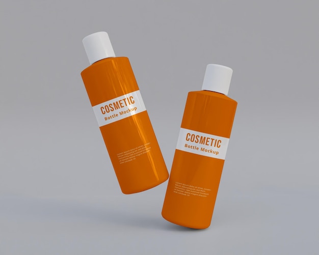 PSD cosmetica plastic fles mockup