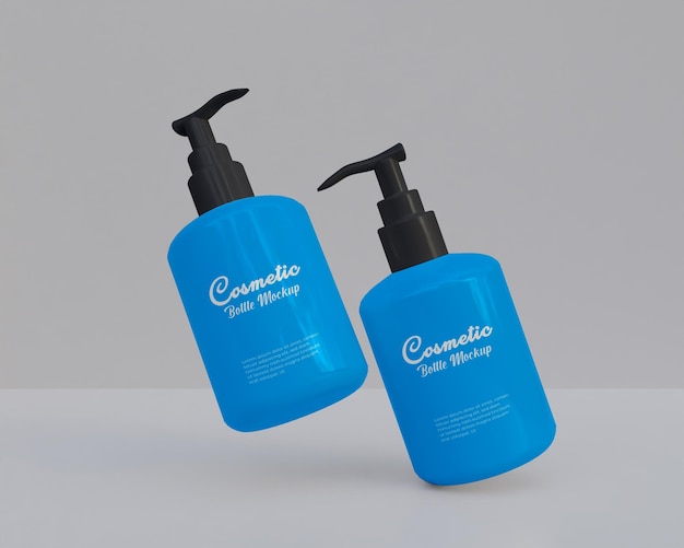 PSD cosmetica plastic fles mockup