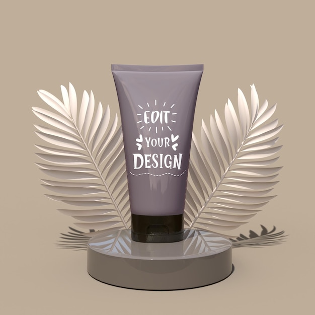 Cosmetics branding mockup. package for branding and identity. ready for your design