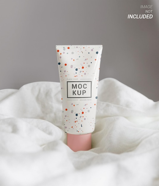 PSD cosmetics cream tube mockup