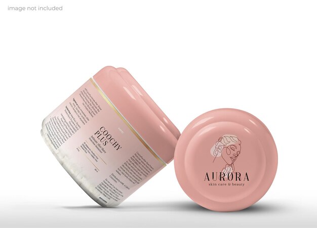 PSD cosmetics face creme jar mockup