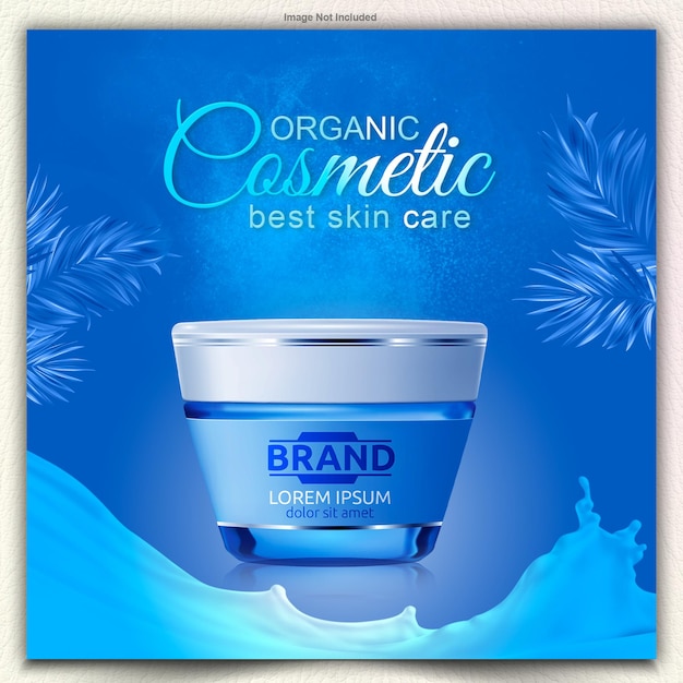 cosmetics product sale poster design template