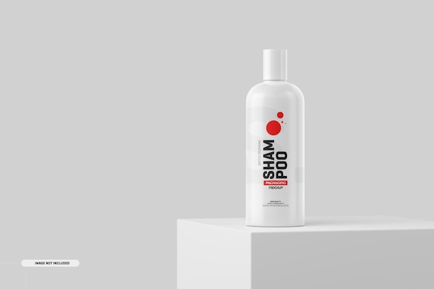 Mockup di barattolo di bottiglia di shampoo per cosmetici