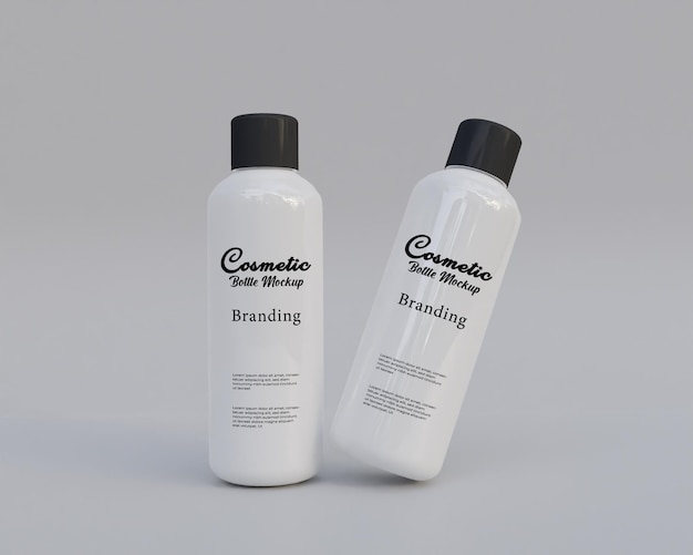 PSD cosmetics shampooo bottle mockup