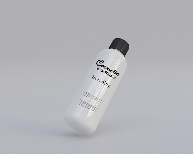 Cosmetics shampooo bottle mockup