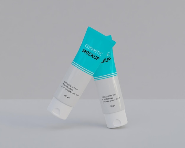 PSD mockup di tubi cosmetici