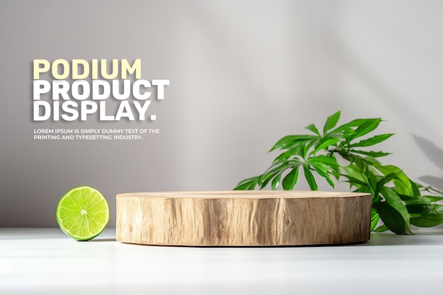 Cosmetisch display product natuurlijke podiumstandaard podiumscène voor productpresentatie 3d-rendering