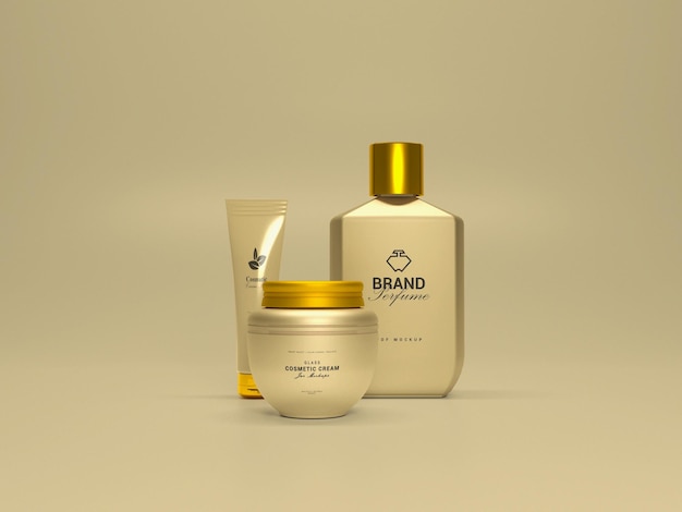 Cosmetische branding mockup scene