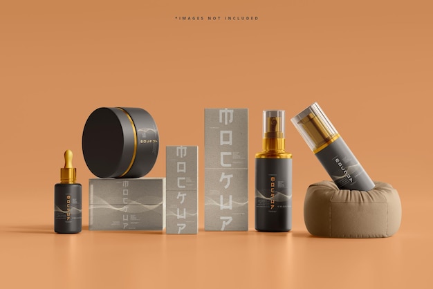 Cosmetische branding mockup-scène