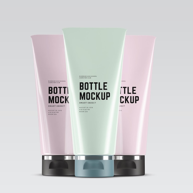 Cosmetische buizen mockup design