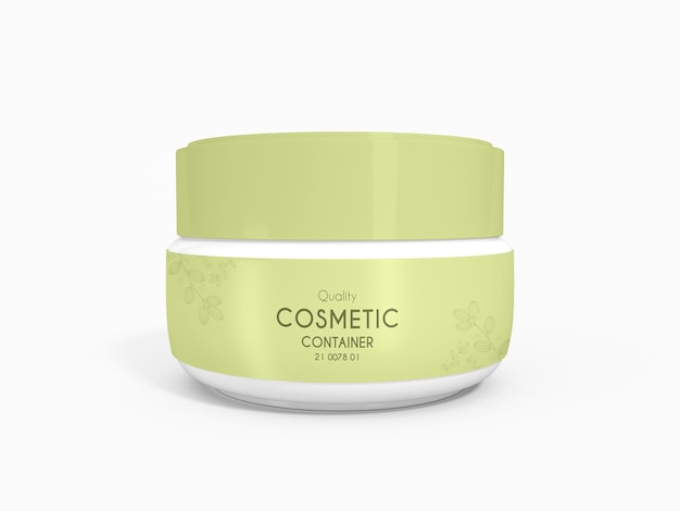 Cosmetische crème container branding mockup