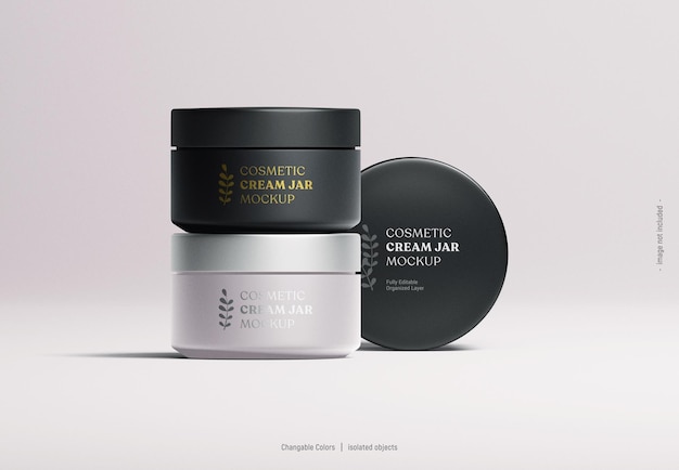 Cosmetische crème pot mockup