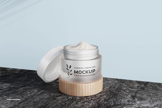 Cosmetische crème pot mockup