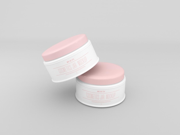 Cosmetische crème potten mockup