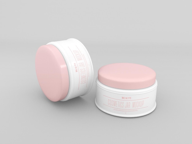 Cosmetische crème potten Mockup