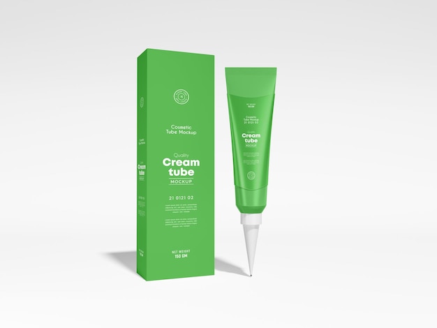 Cosmetische crème tube branding mockup