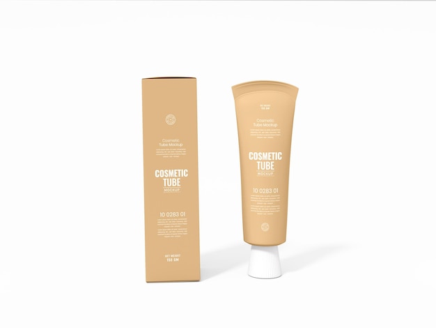 Cosmetische crème tube branding mockup